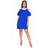 Butterfly Sleeve O Neck Sequin Plus-Size Dresses #Blue #Sequin #Round Neck #Butterfly Sleeve